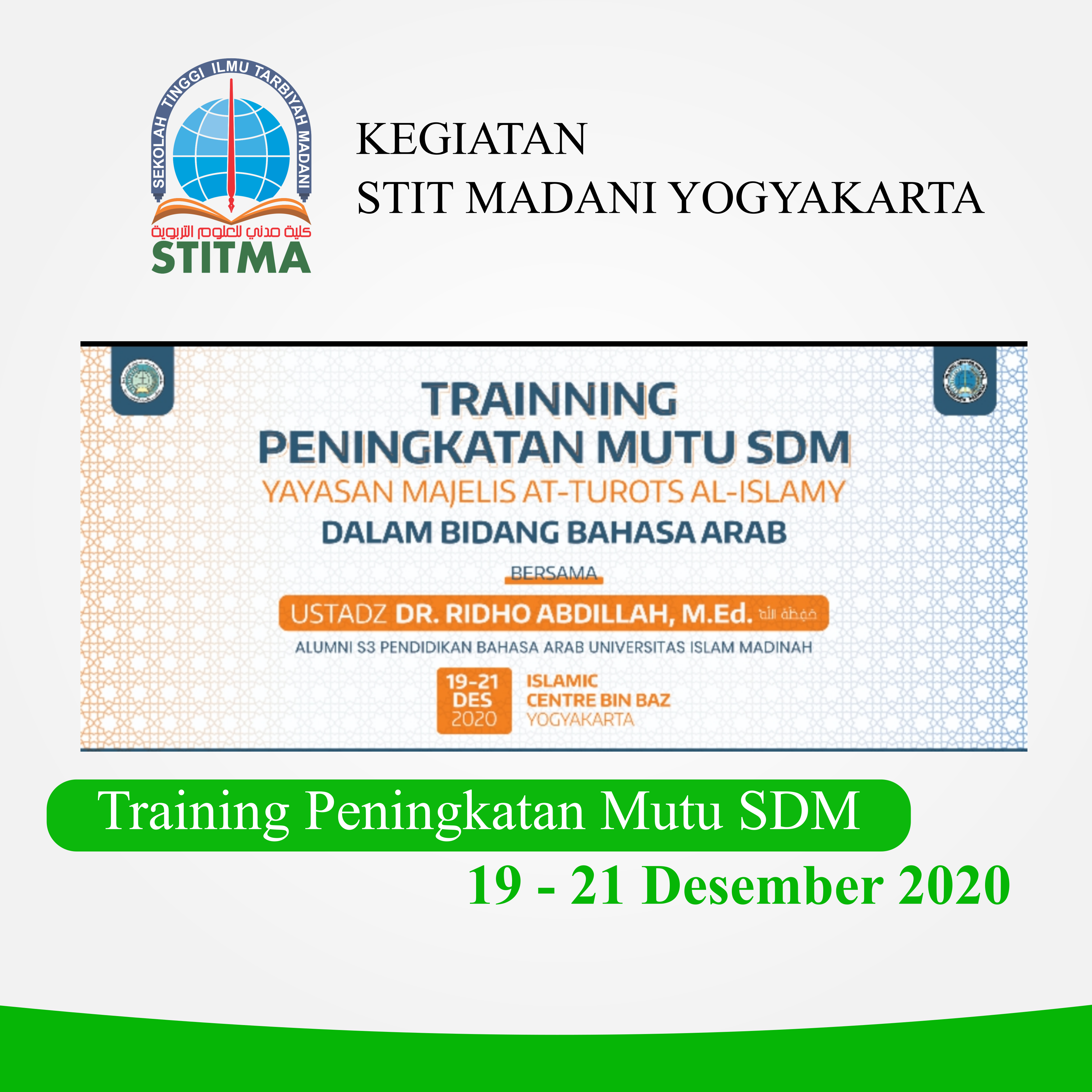 Dauroh Pengembangan SDM di Yayasan At-Turots Al-Islamiy