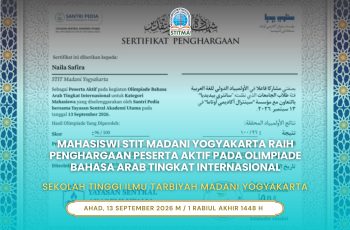 Mahasiswi STIT Madani Yogyakarta Raih Penghargaan Peserta Aktif pada Olimpiade Bahasa Arab Tingkat Internasional